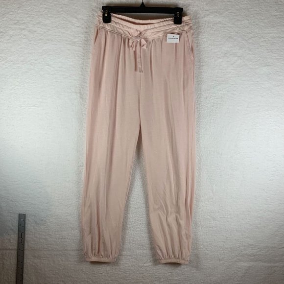 Papinelle Jogger Pants‎ Women's Size Small Pink Polyester Blend Drawstring 6314 - Picture 1 of 8